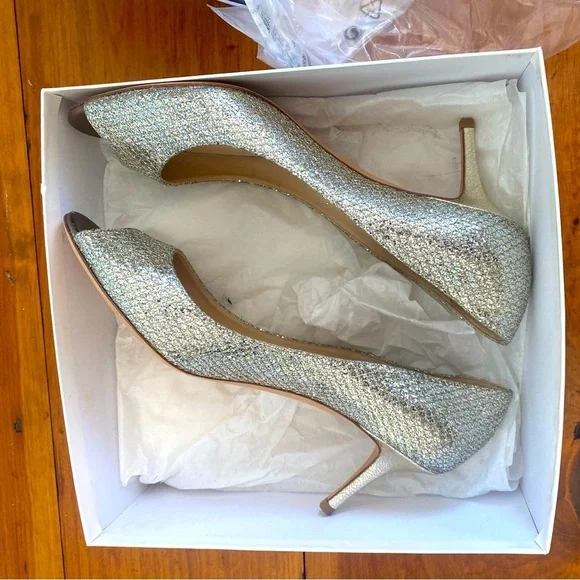 SILVER Jimmy Choo heels never worn - Picture 2 of 8